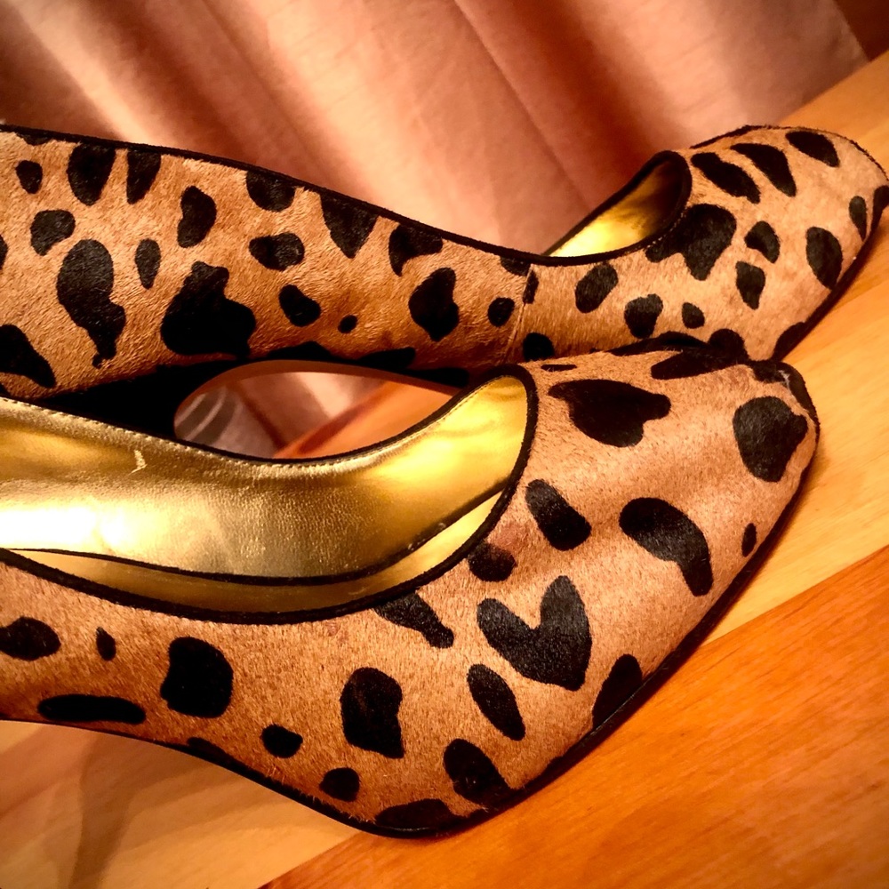 Guess by Marciano faux leather leopard pattern open toes Heels size 9 M - Picture 10 of 14